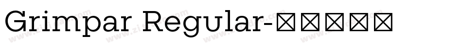 Grimpar Regular字体转换